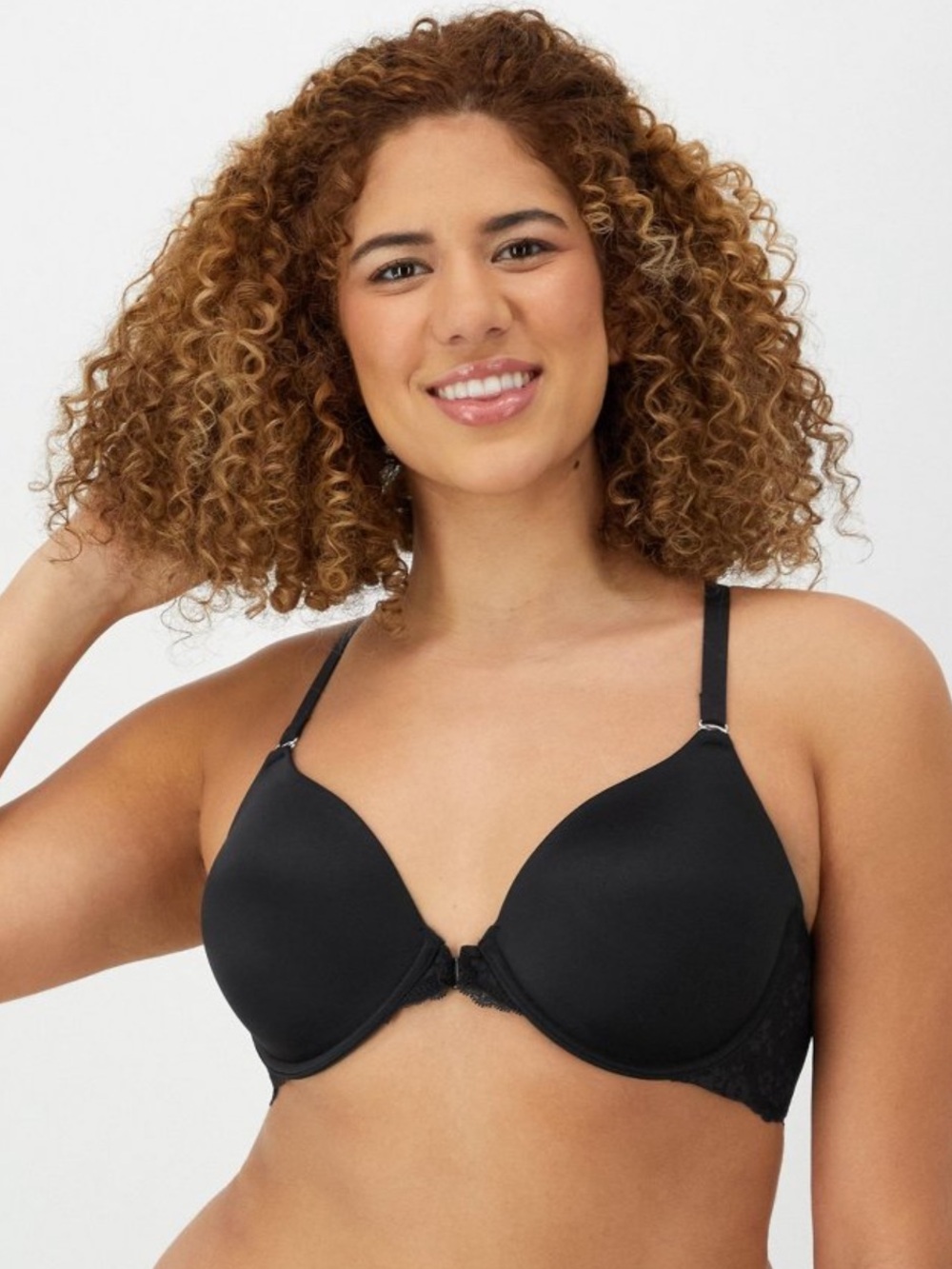 Maidenform One Fab Fit Everyday Full Coverage Racerback Bra Black 36C Women's